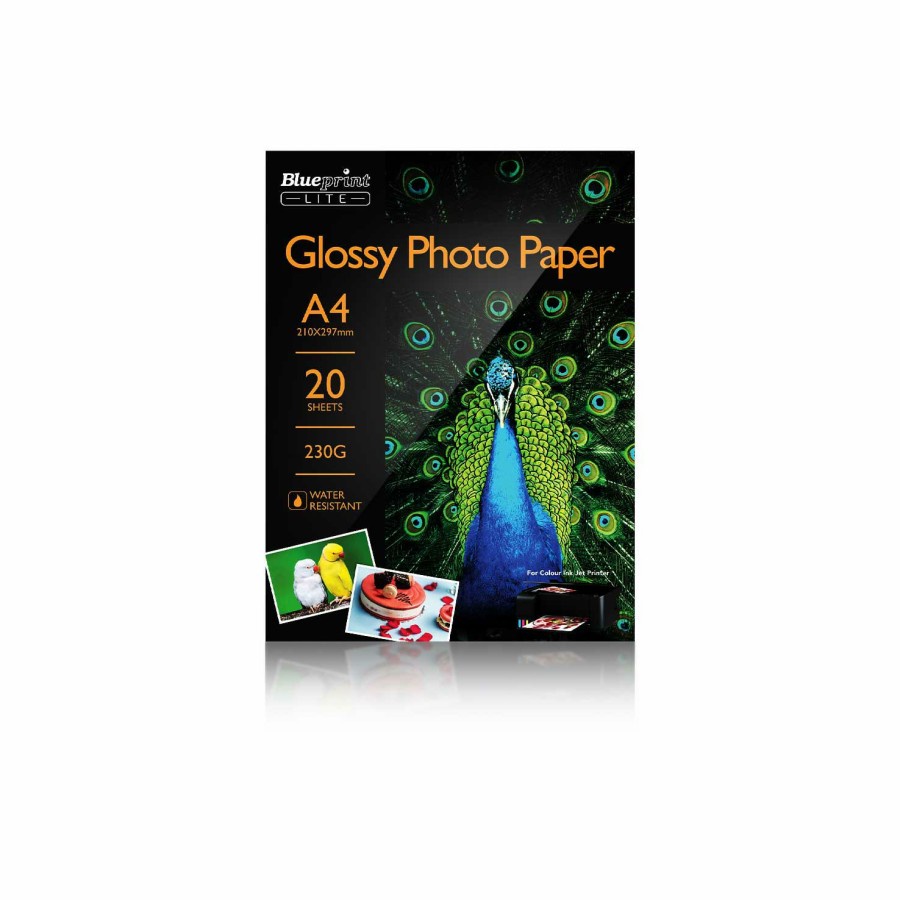 BL-GPA4230 BLUEPRINT LITE POLOS  Kertas Foto Glossy Photo Paper A4 10R 230 gsm 20 Lembar MURAH