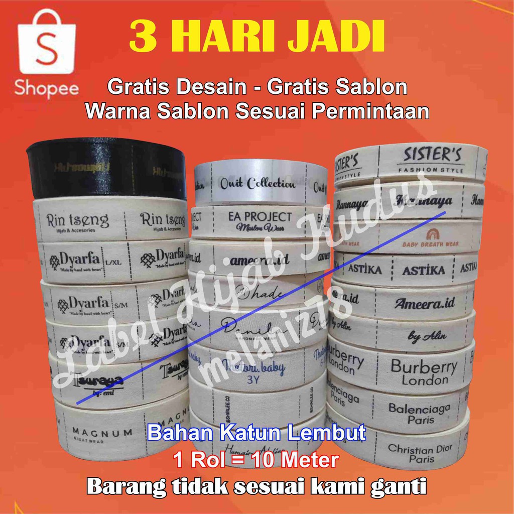 

Label Baju / Label Hijab / Label Katun Anti Luntur