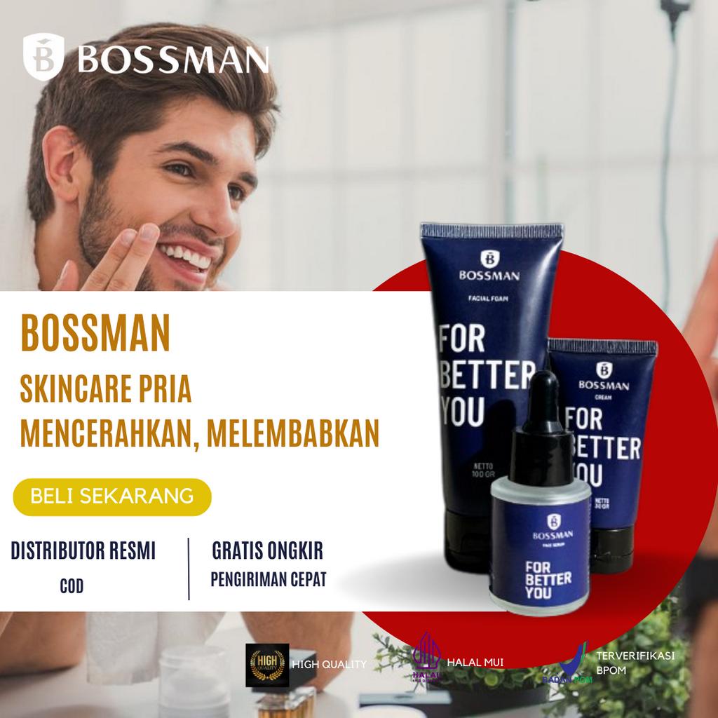 BOSSMAN Skincare Pria Paket Perawatan Wajah Original