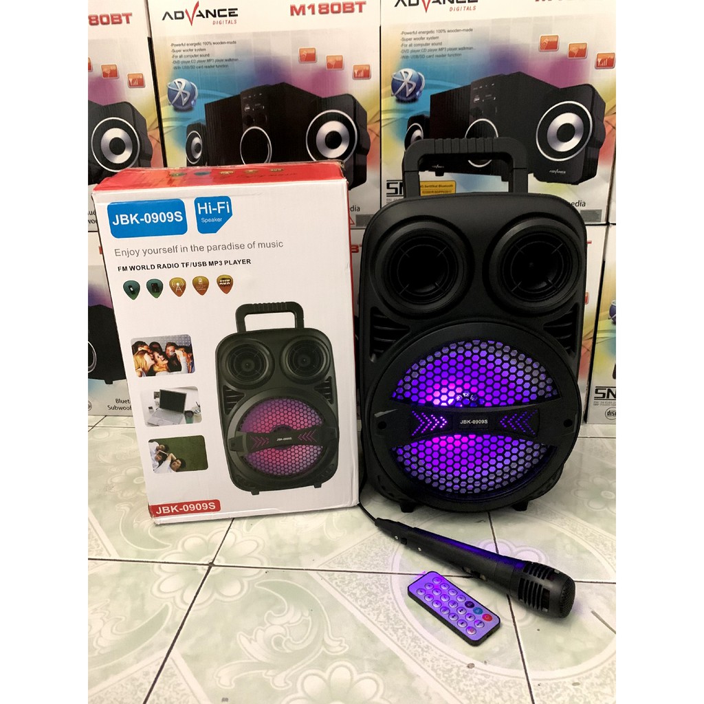Speaker karaoke bluetooth JBK 0909S 8in free mic