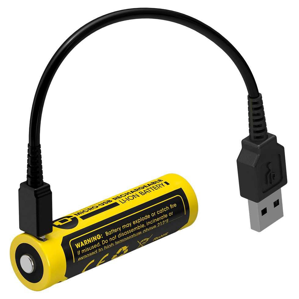 Best Seller ! NITECORE 14500 Micro USB Rechargeable Li-ion Battery 750mAh - NL1475R