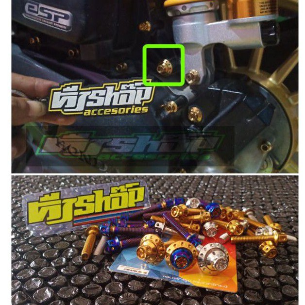 Baut probolt braket box filter honda beat scoopy fi esp + ring slot m6 heng product