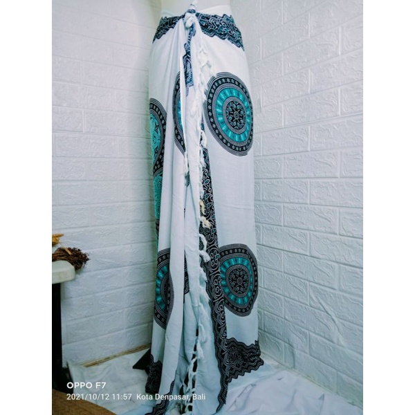 SARUNG PANTAI#SARUNG BALI OLEH OLEH BALI#SARUNG PANTAI BALI#-Putih turkis
