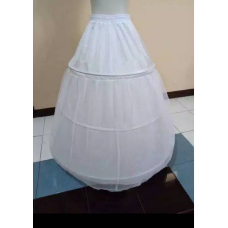 PLAT GRADE A Petticoat kawat gaun RING 3 Gaun Pengantin Pesta Wisuda Ujian Praktek KAWAT GAUNPetticoat/petikut pengembang gaun Ring 3 MURAH Diameter 95cm Pengembang Gaun Ring 3 MURAH Diameter 95cm Petticoat Ring 3 Murah Meriah Kualitas Baik Rok Pengembang