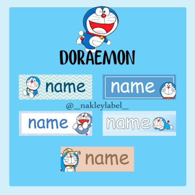 Paling Keren Desain  Stiker  Nama  Keren Doraemon Aneka 