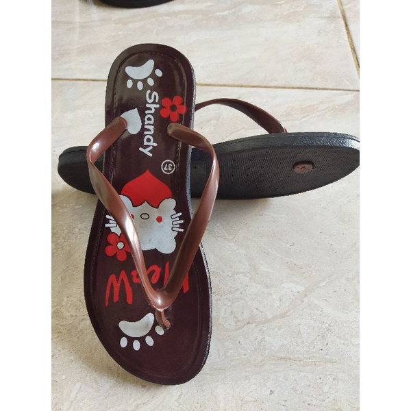 sandal wanita jepit jelly karet terlaris ukuran 37-40