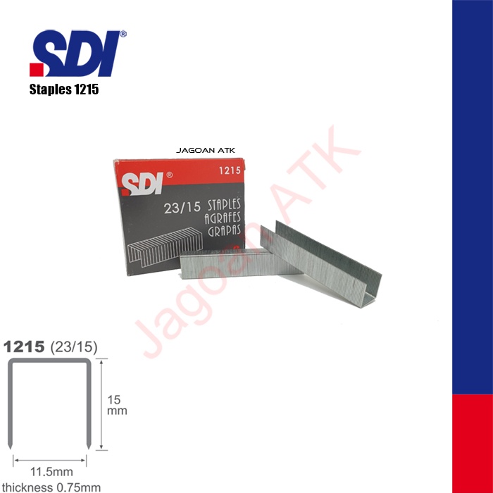 

Isi Staples Jilid SDI 23/15 Sejenis 1215