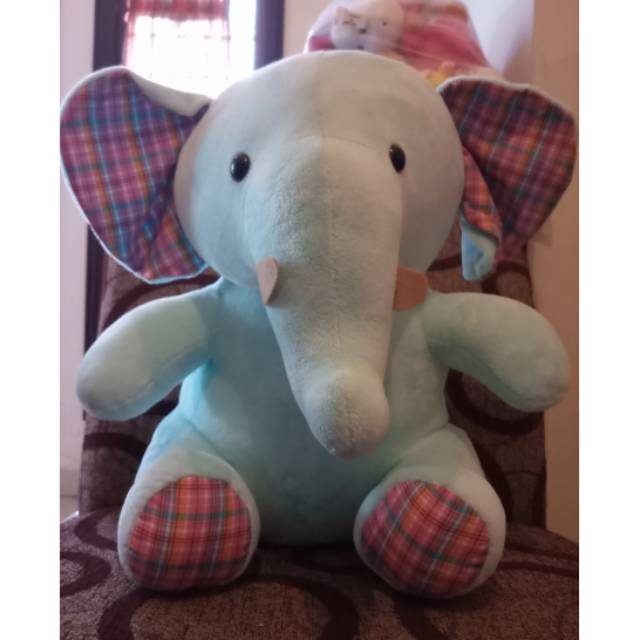 [Ready stock]boneka gajah besar/boneka gajah/boneka dumbo/boneka gajah lucu/boneka gajah biru