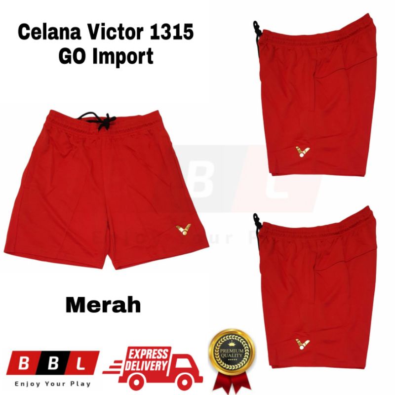 Celana Badminton Victor 1315 Merah Grade Ori Import Celana Bulutangkis Victor terbaru murah celana o
