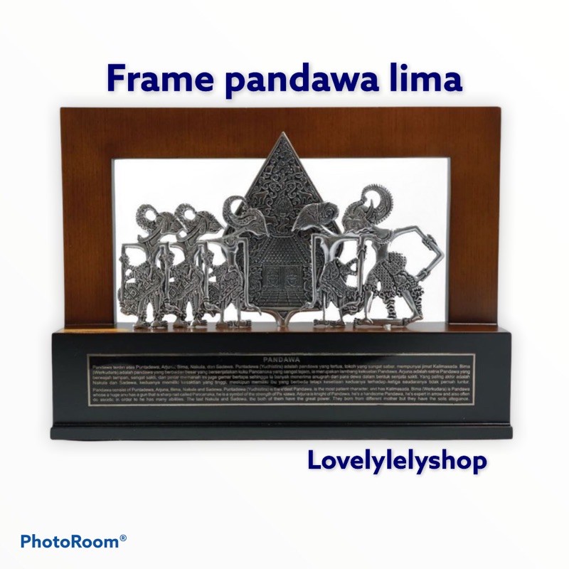 Plakat wayang souvenir pandawa lima