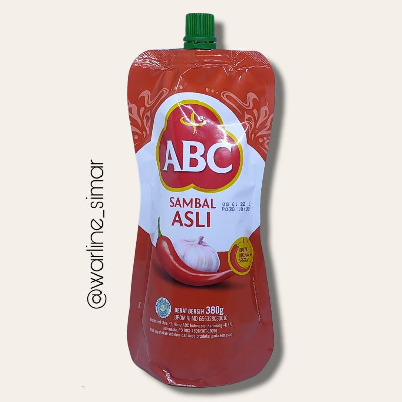 

Saos Sambal Asli ABC Sachet Refill 380gr