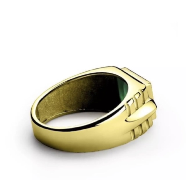 Cincin Batu Zamrud Green Emerald Ring Gold Filled Hight Quality Simple Minimalis Cubic Zirconia