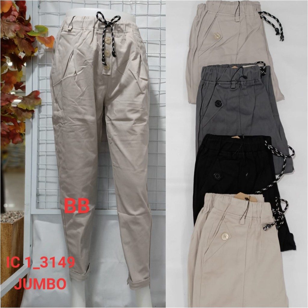 BB. INCIEM'S Celana Panjang Baggy Pant Wanita Celana Panjang Full Karet