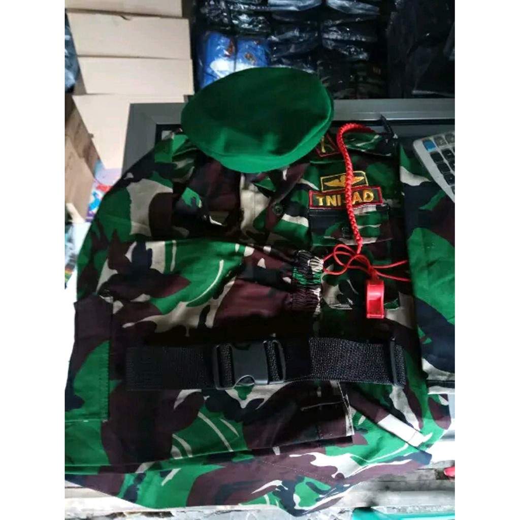 SERAGAM TNI ANAK KARNAVAL TENTARA KOSTUM TK POCIL/BAJU TNI ANAK LAKI LAKI