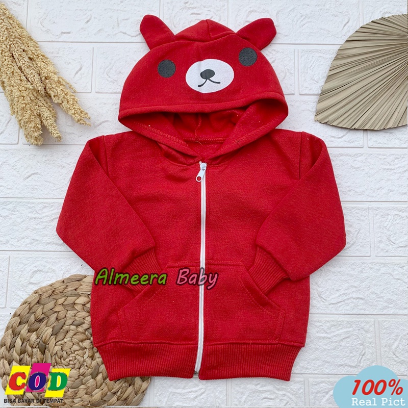 Jaket Bayi Karakter Hoodye Usia 3-12 Bulan Almeera Baby and Kids