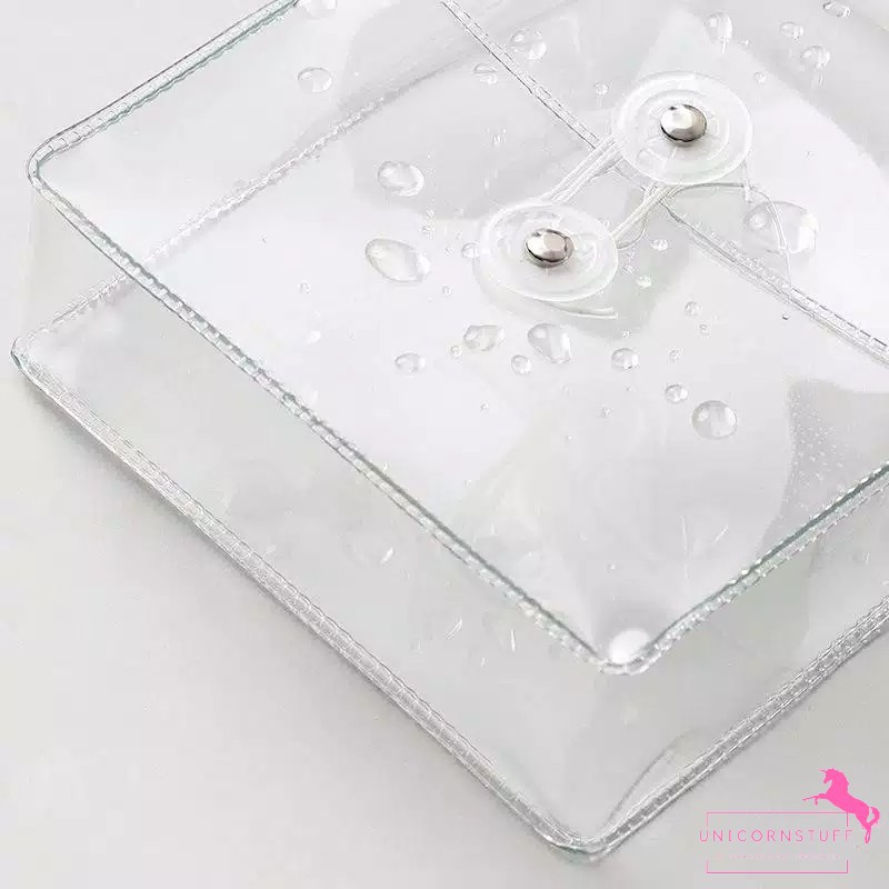 Pouch Transparan Tempat Pensil Kosmetik Transparan Bahan Tebal dan Premium Clear Korea Anak Remaja