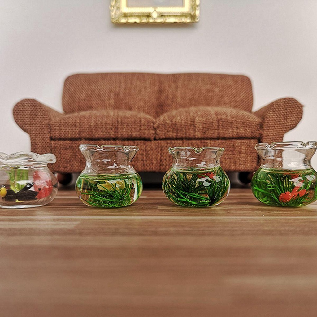 【 ELEGANT 】 Fish Tank Lucu Artificial Mini Kaca Miniatur