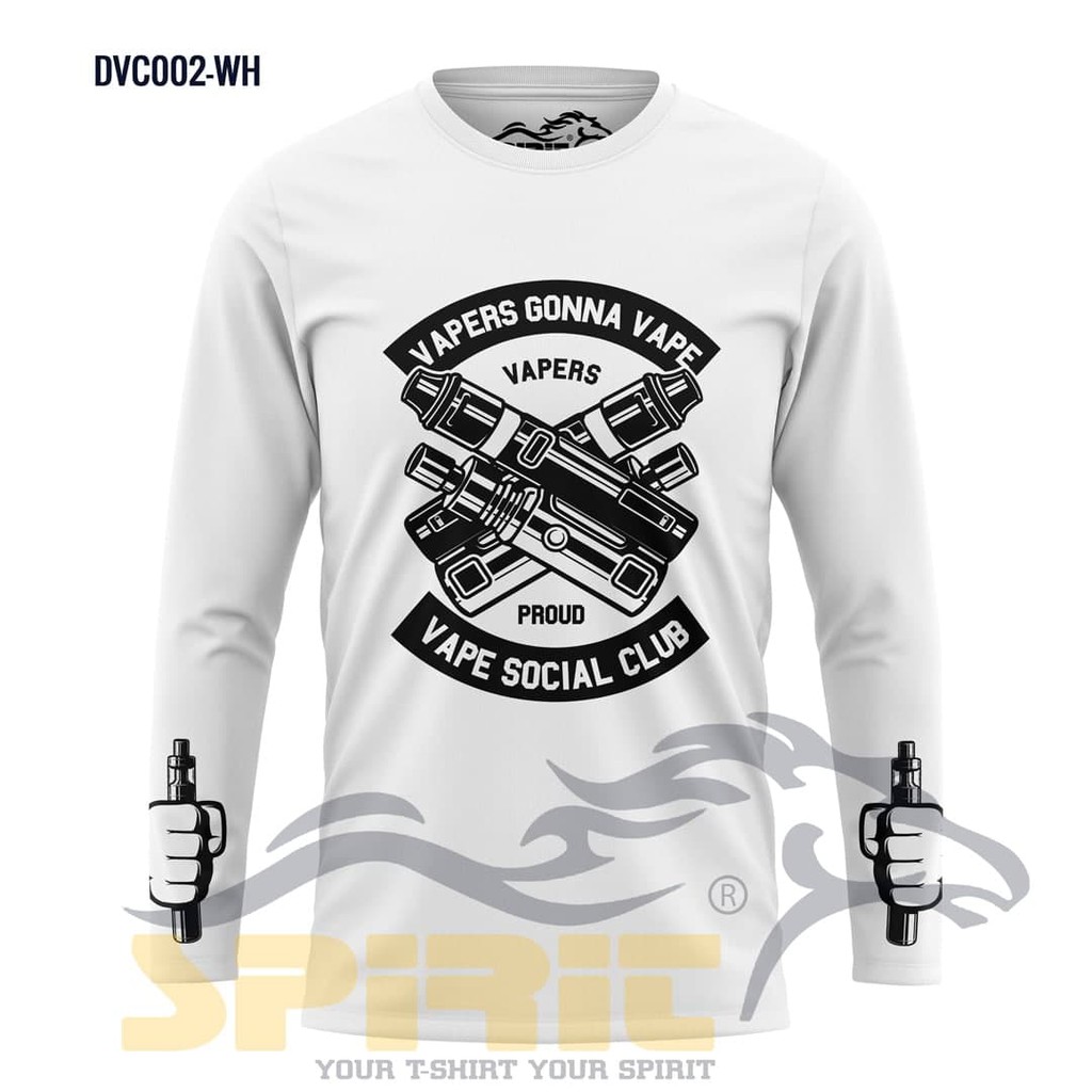 ( TERBARU ) Baju Kaos Pria Wanita Logo Vape Social Club Vapes Gonna Vape Lengan Panjang