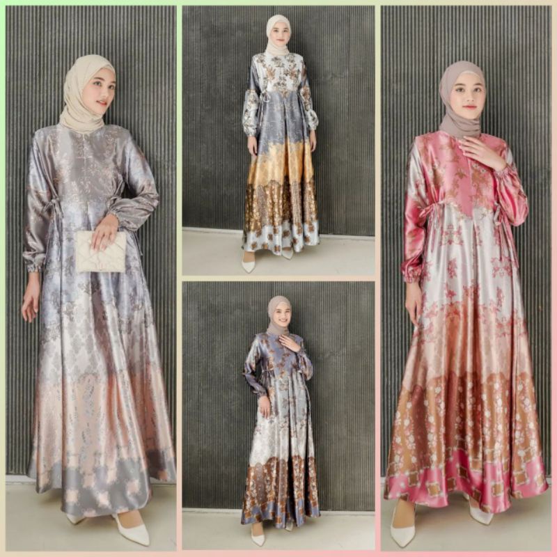 Gamis Silk Dior Dress Dior Silky Elegant
