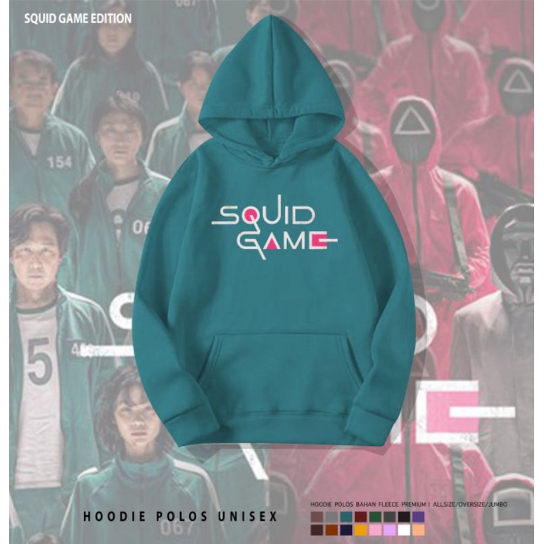 FREE CARD!!HOODIE SQUID GAME KDRAMA/HOODIE UNISEX SQUID GAME FONT