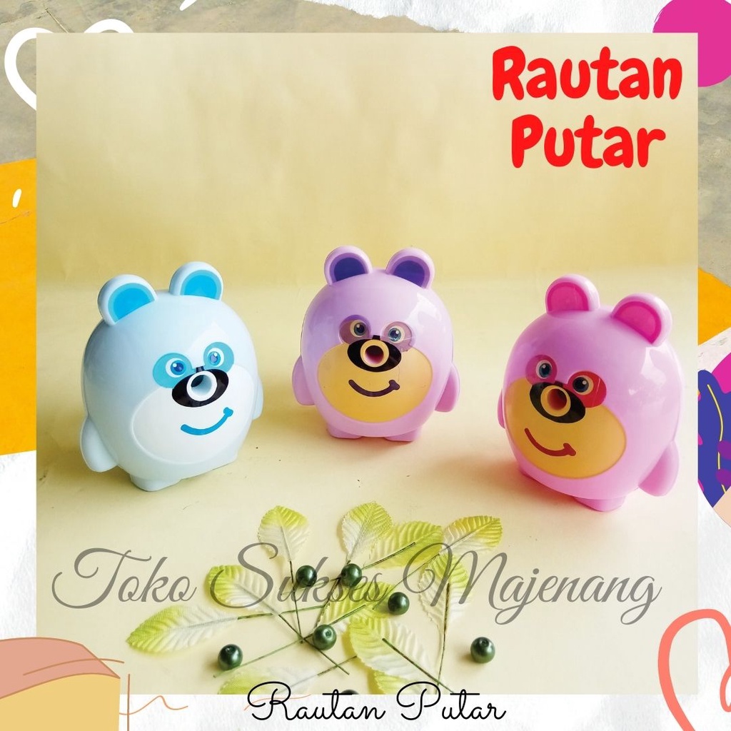 

RAUTAN PUTAR KARAKTER BERUANG LUCU / RAUTAN PENSIL PUTAR / SERUTAN PUTAN BERUANG