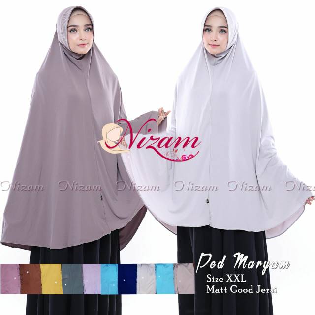 HIJAB JILBAB KERUDUNG INSTAN BERGO JUMBO PED MARYAM BY NIZAM