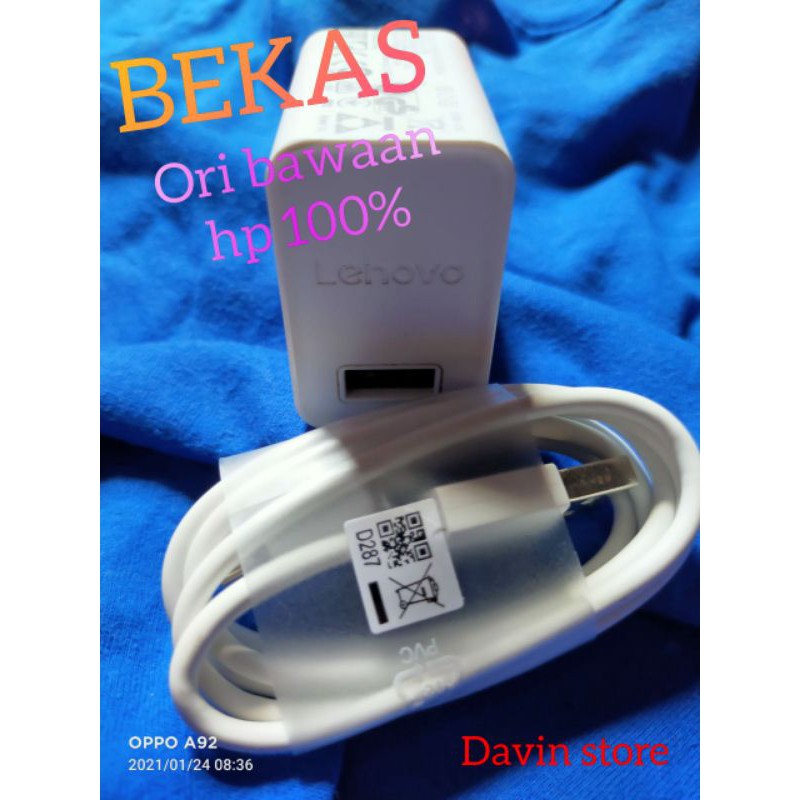 Charger Lenovo A5S K4Note K9 ORI bawaan hp