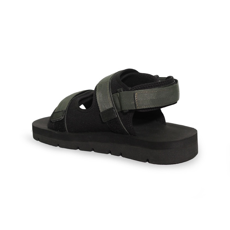 ALMOST OLIVE BLACK ORIGINAL x LVNATICA Sandal Casual Hijau Hitam Pria Sendal Gunung Kasual Jalan Santai Harian Main Hangout Lebaran Traveling Fashion Distro Remaja Dewasa Outdoor Adventure Premium Travelling Footwear Tali 2 3 Green Strap Keren Terbaru