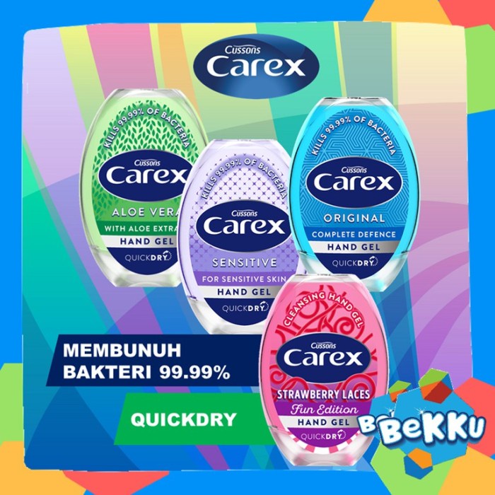 A204W Carex Hand Sanitizer Gel 50Ml / Hand Gel Sanitizer Jell / Bekku - Spray Aloe Q2012Q
