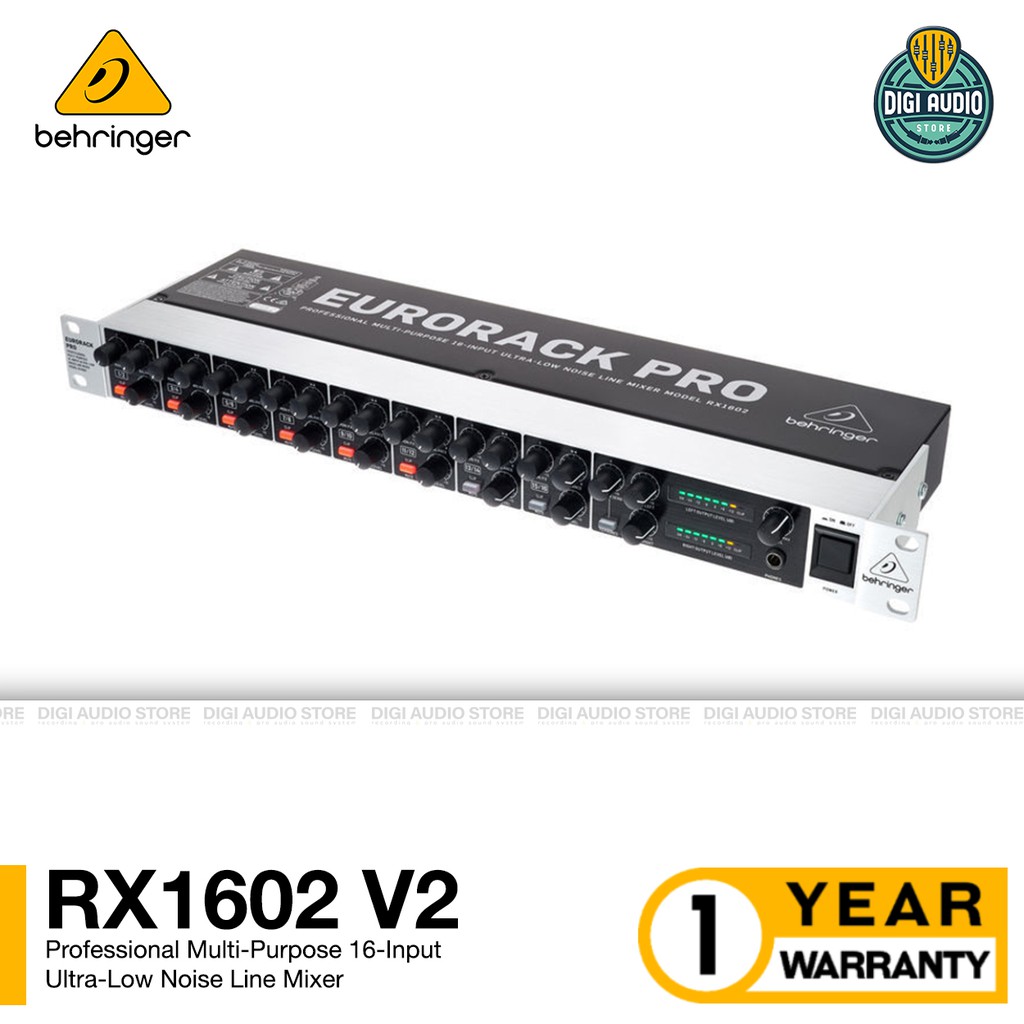 Audio Mixer Behringer Eurorack Rx1602 V2 16 Channel Line Rack Mixer Untuk Instalasi Shopee Indonesia