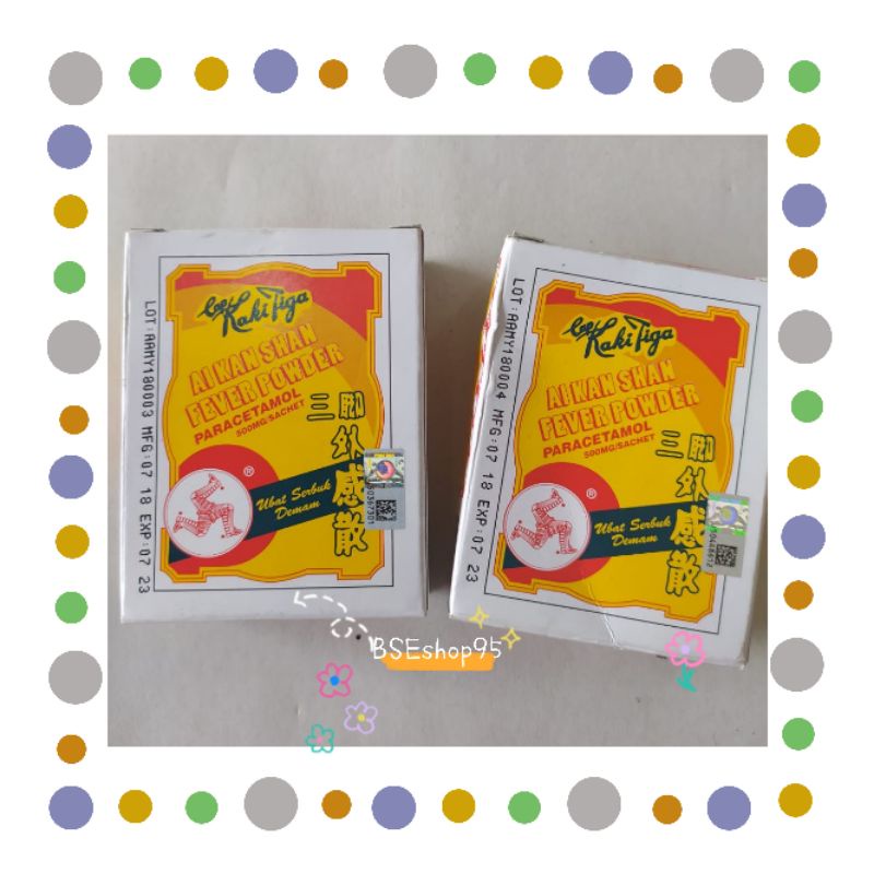 Obat Serbuk Demam Cap kaki Tiga/Ai Kan Shan Powder