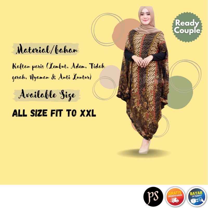 Dress Kaftan Wanita Batik Modern Kaftan Kondangan Premium Modern Jumbo SINTREN 9