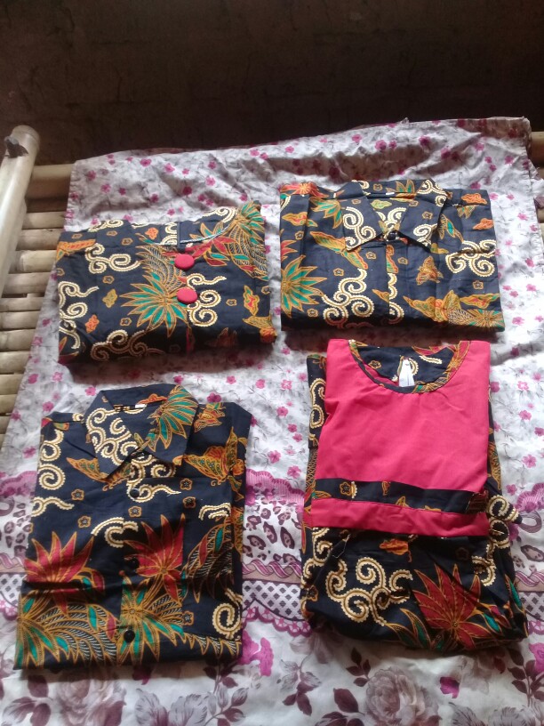 Vanbas Store Batik Sarimbit Family Mawar Daun / Batik Family / Batik Couple / Batik Keluarga / Batik