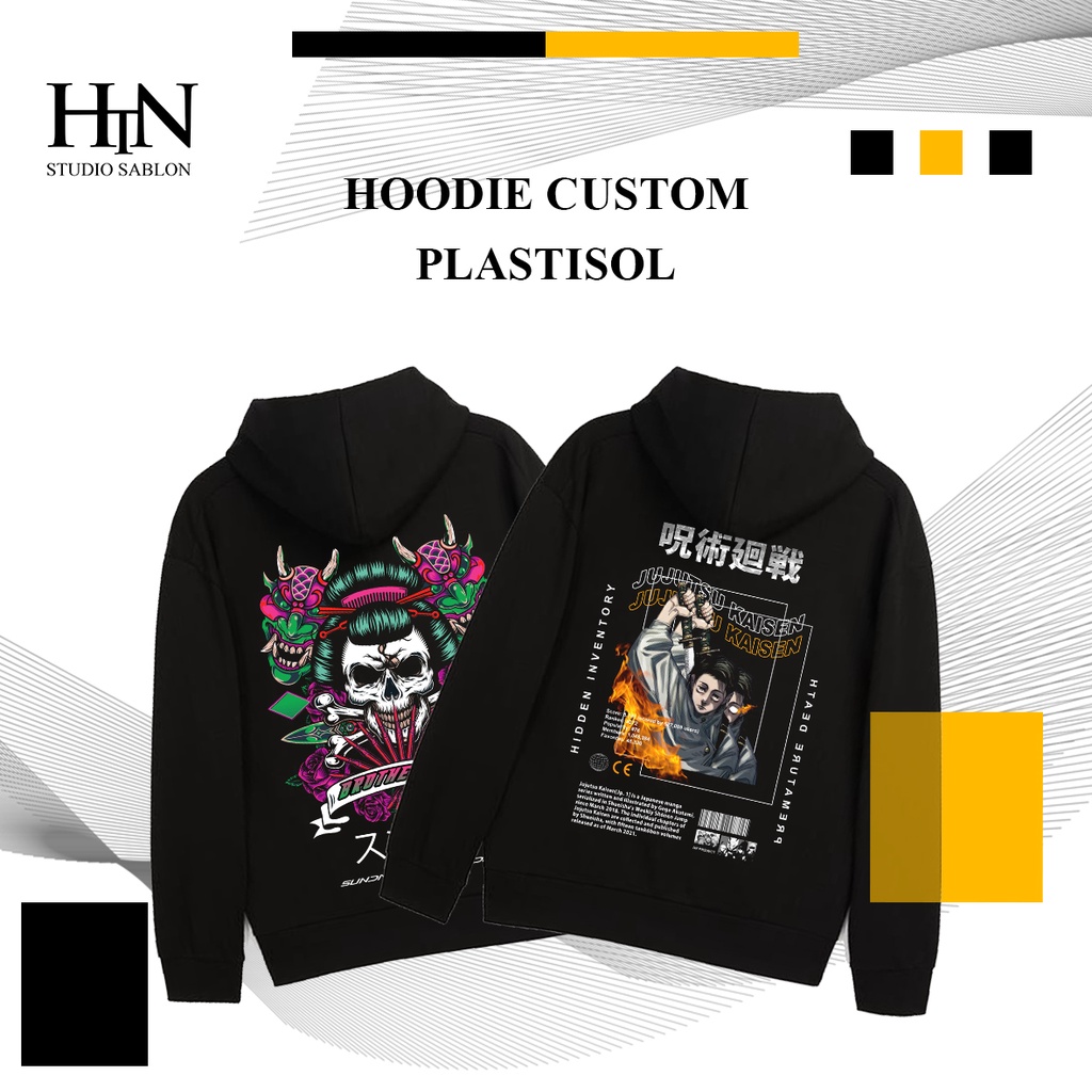 Custom Hoodie Plastisol | BEBAS DESAIN | Sablon PLASTISOL | Hoodie Sablon | HTNCUSTOM