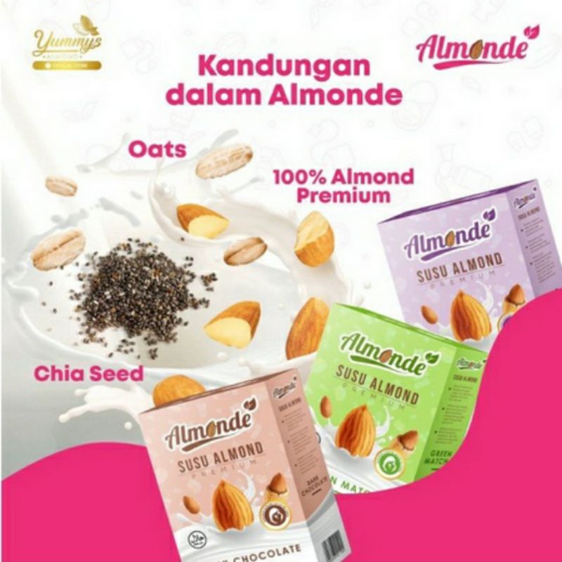ECER / SACHET ALMONDE premium almond milk / Cocok untuk program hamil dan ibu hamil / Susu hamil