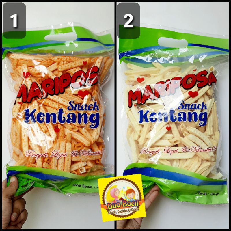 

Stik Kentang Mariposa (2 Rasa) 250 Gram - Duo Bocil Snack