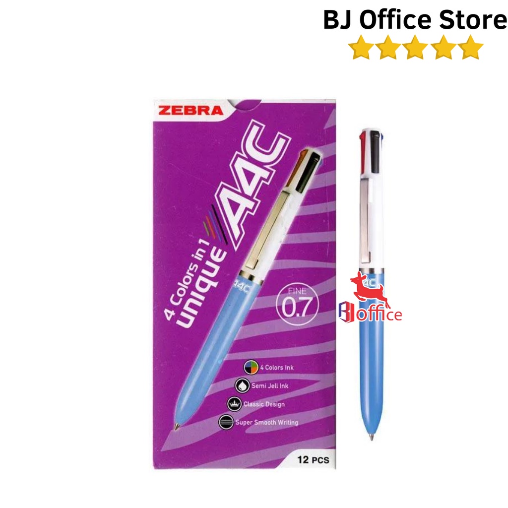 

Zebra Pulpen 4 Warna 0.7mm (isi 12 pcs) - Berkualitas