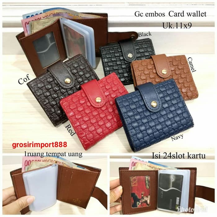 Dompet kartu/card wallet Gucci embos