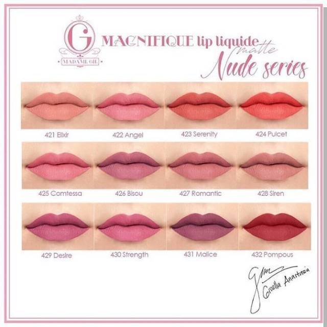 Magnifigue lip liquide nude series madame gie