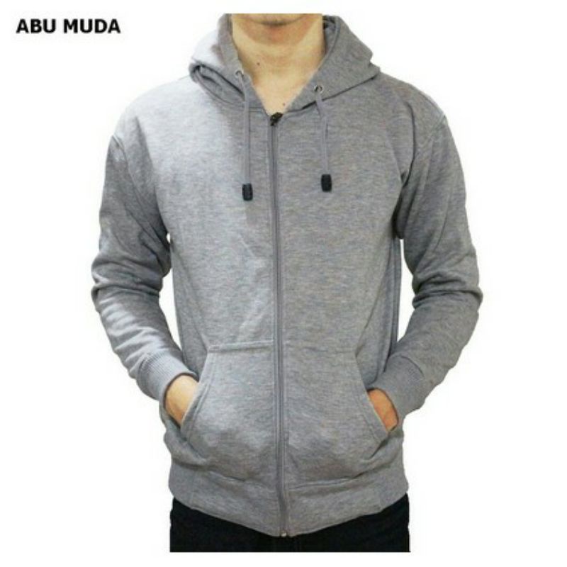 Jaket Hoodie resleting cowok cewek