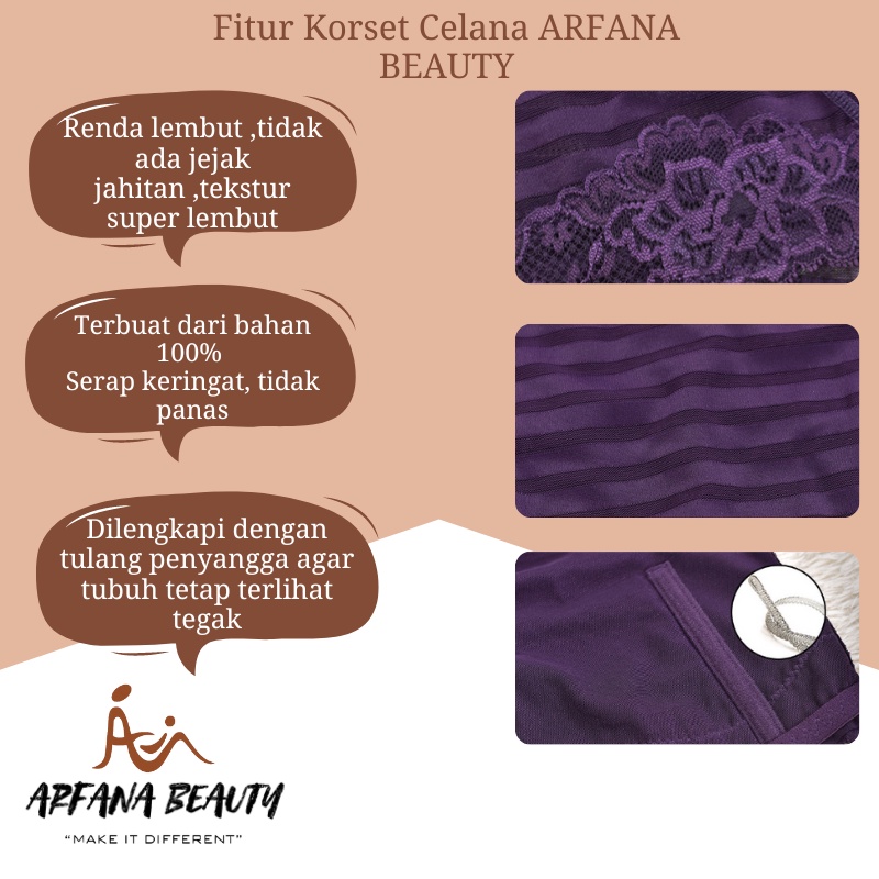 Korset Celana Dalam Underwear Pelangsing Tubuh Perut Buncit Jumbo Wanita Celana Pengecil Perut Highwaist Elastis Body Shaper Korset Pembakar Lemak Keringat Corset Munafie Long Lace Garis Dengan Kawat Original Termurah Bergaransi CHS0132