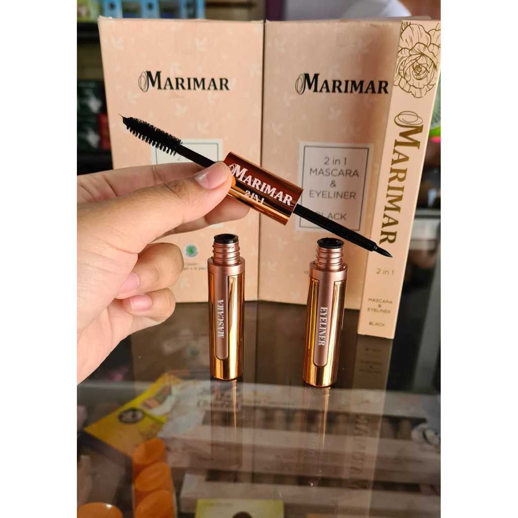 ⭐BAGUS⭐ MARIMAR 2 IN 1 MASKARA &amp; EYELINER | Mascara + Eyeliner Waterproof