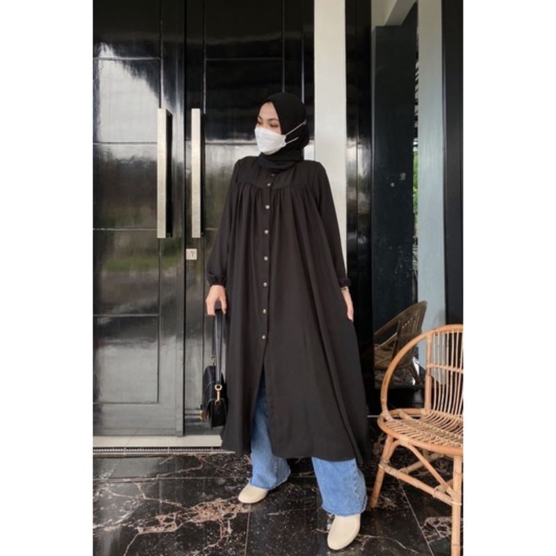 Syakila Long Tunik Basic Oversize Tunik Polos Jumbo