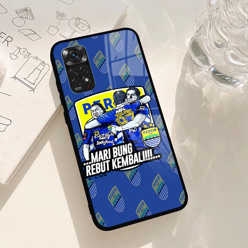 Case Glossy Kilau Redmi Note 11 | Casing Hp Xiaomi | Pelindung Smartphone | Motif Bola Football Pers