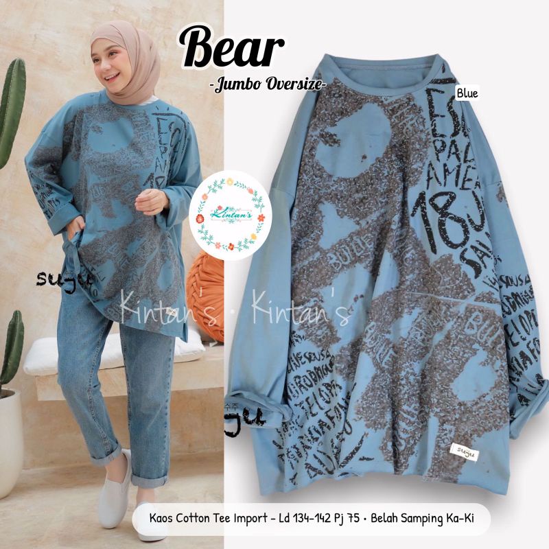 TONIGHT JUMBO OVERSIZE BY KINTANS (JUMBO BLOUSE WANITA) Oversize blouse muslimah halus