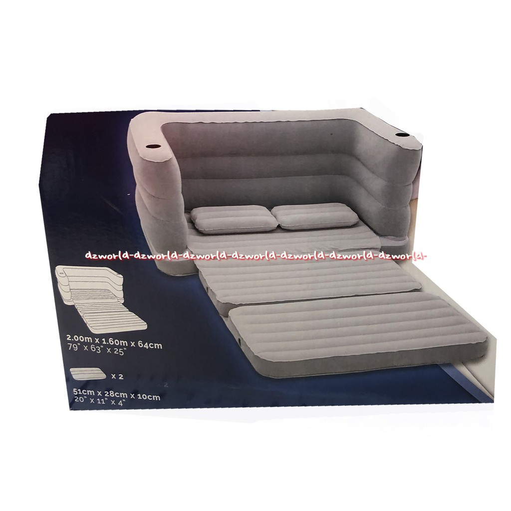 Bestway Soft Top Kursi Sofa Bludru Panjang Tempat Tidur Grey Abu Abu 2m