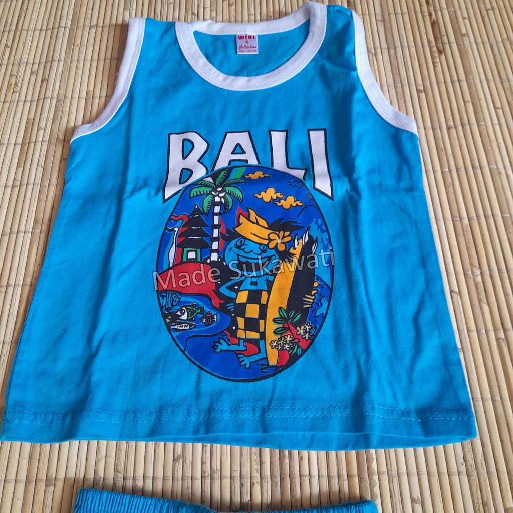 Setelan singlet anak motif khas bali baju celana