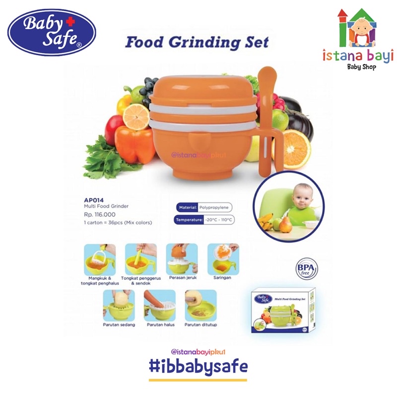 Baby Safe Food Grinding set AP014 - Food maker.Pealatan MPASI