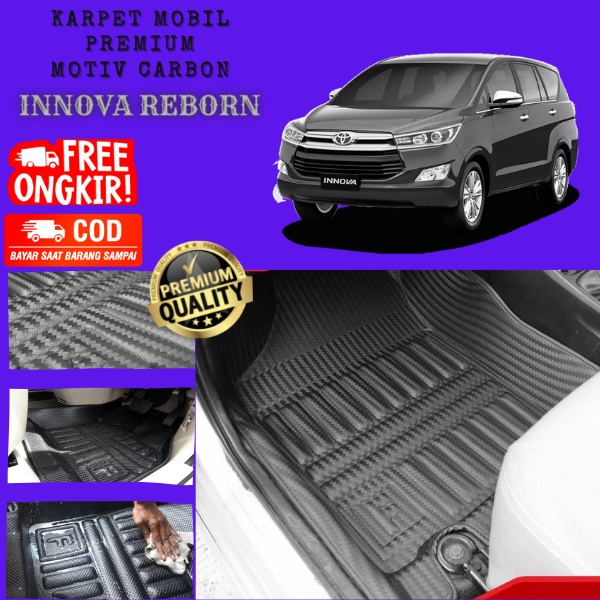 Karpet Mobil Premium 5D Innova Reborn Hitam Carbon