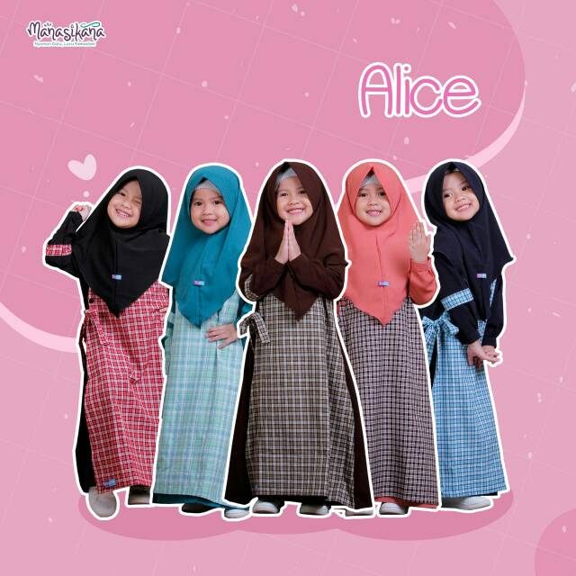 Alice set gamis ORI Manasikanavwolfis mix katun